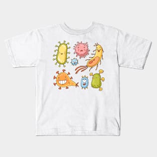 Germs Funny Cartoon Kids T-Shirt